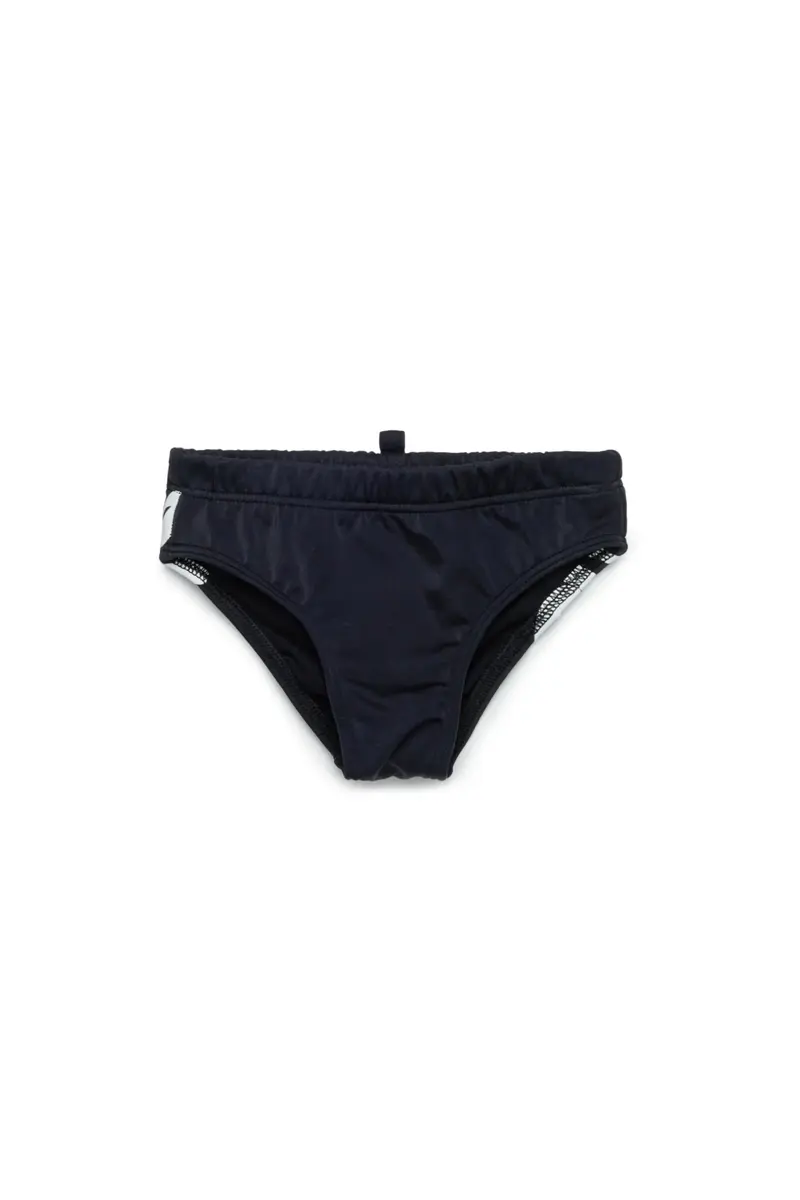 COSTUME NERO SLIP CON LOGO DSQUARED2