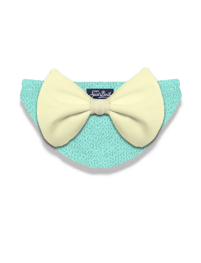 COSTUME SLIP MC2 SAINT BARTH VERDE CON FIOCCO SUL RETRO GIALLO