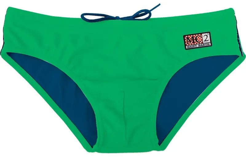 COSTUME VERDE CON LOGO MC2 SAINT BARTH