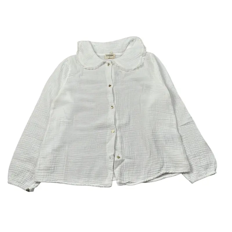 Cozmo Camicia Manica Lunga tinta unita Bianco per Neonata