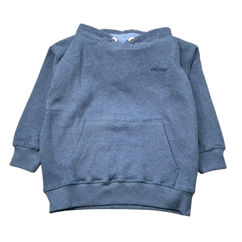 Cozmo Felpa tinta unita con Cappuccio Blu per Bambino