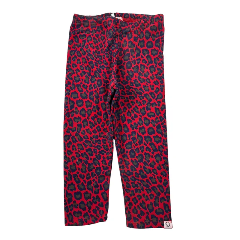 Cozmo Leggins tinta unita con Fantasia Maculata Rosso per Bambina