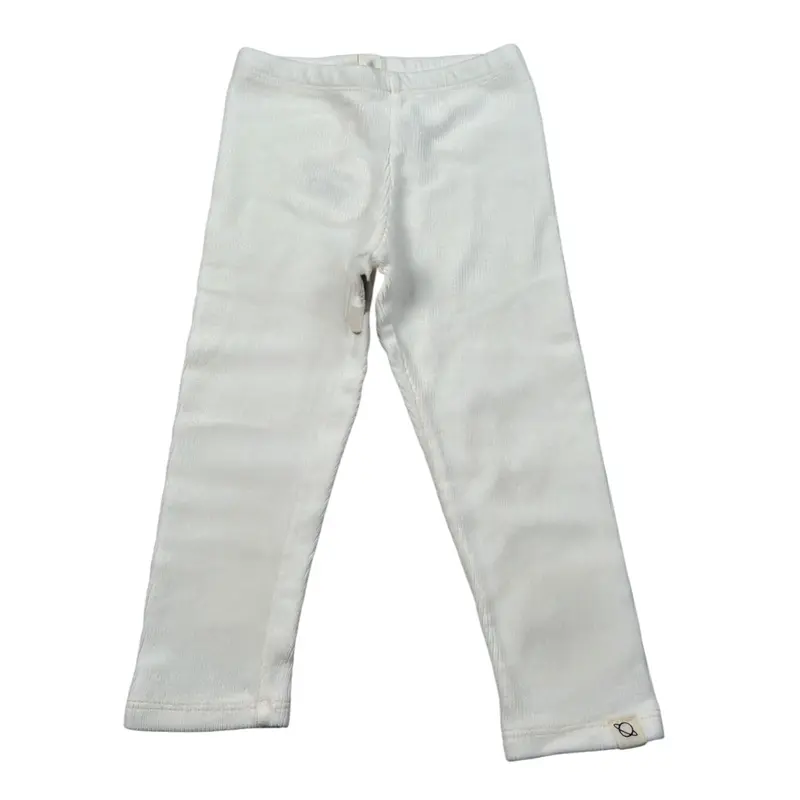 Cozmo Leggins tinta unita In Ciniglia Panna per Bambina