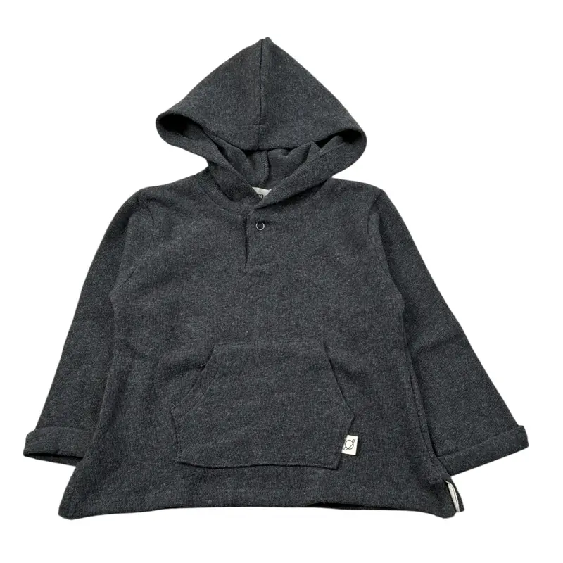 Cozmo Maglia con Cappuccio tinta unita Grigio per Neonato