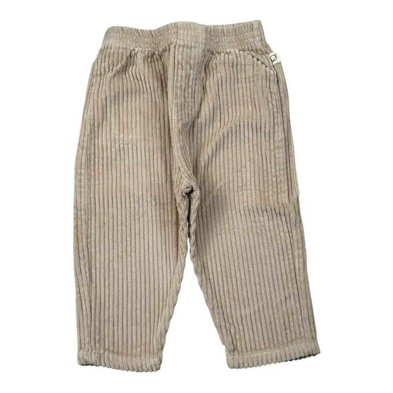 Cozmo Pantalone tinta unita con Elastico In Vita Beige per Neonato