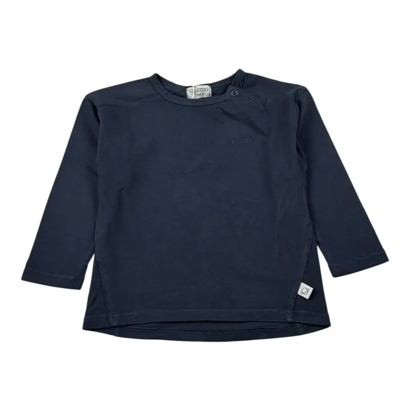 Cozmo Shirt tinta unita con Bottoni Blu per Neonato