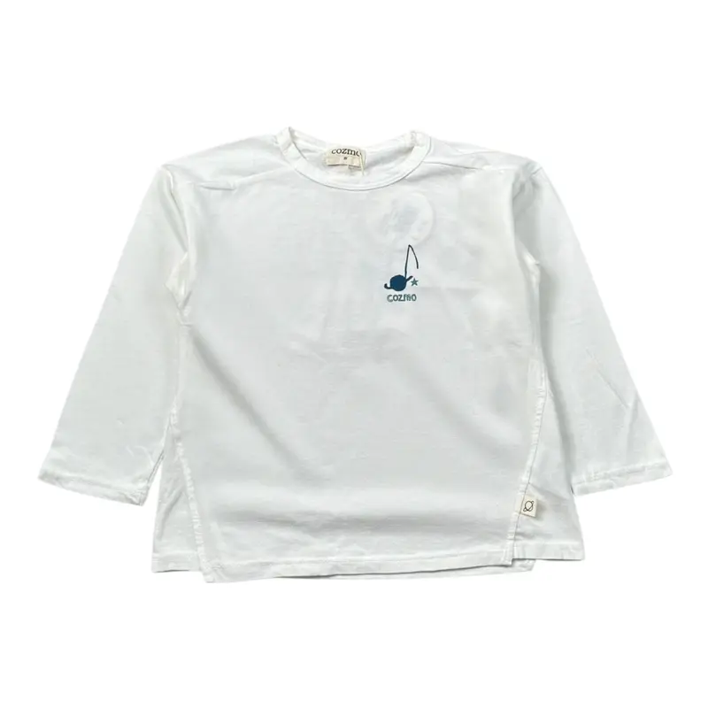 Cozmo Shirt tinta unita con Stampa Bianco per Bambino