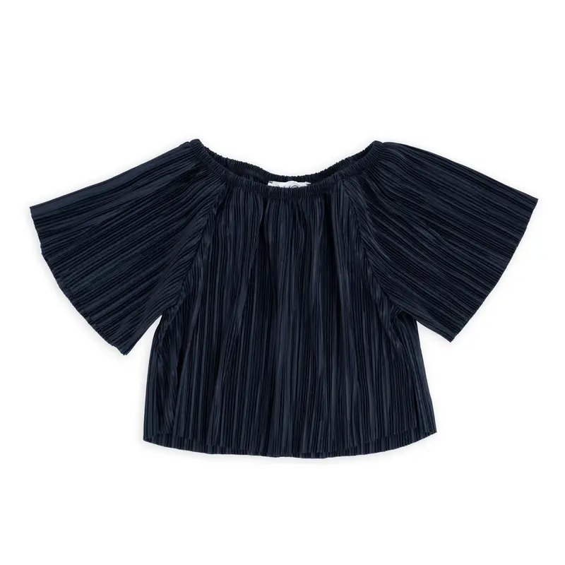 CROP TOP IN TESSUTO PLISSÈ