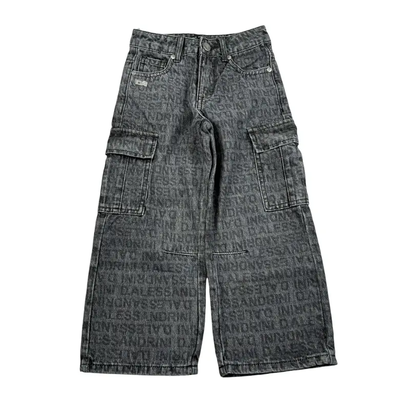 Daniele Alessandrini Jeans tinta unita Logato Grigio per Bambino