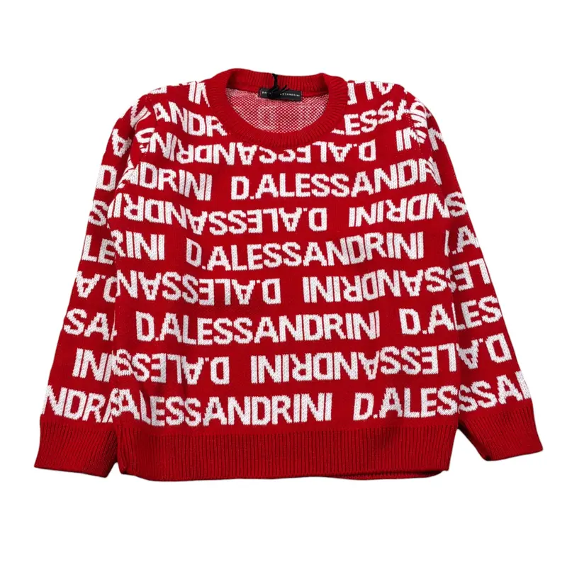 Daniele Alessandrini Maglia Girocollo tinta unita con Stampe Rosso per Bambino