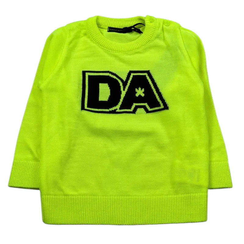 Daniele Alessandrini Maglia tinta unita con Stampa Giallo Fluo per Neonato