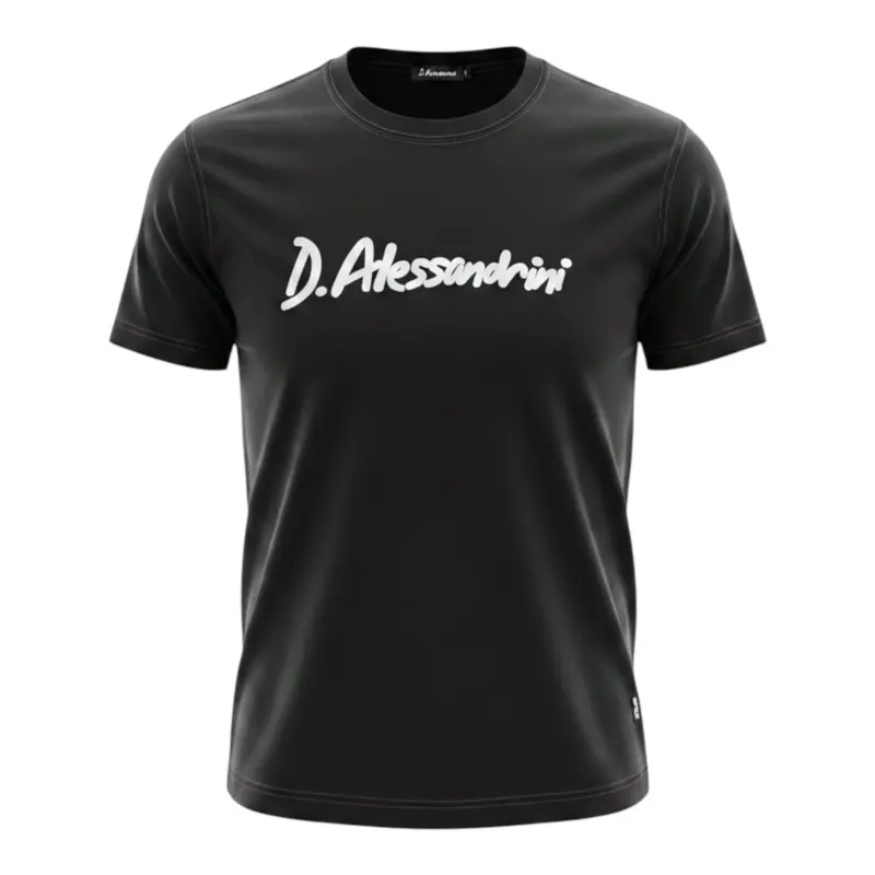 Daniele Alessandrini T-Shirt tinta unita con Stampa Nero per Bambino