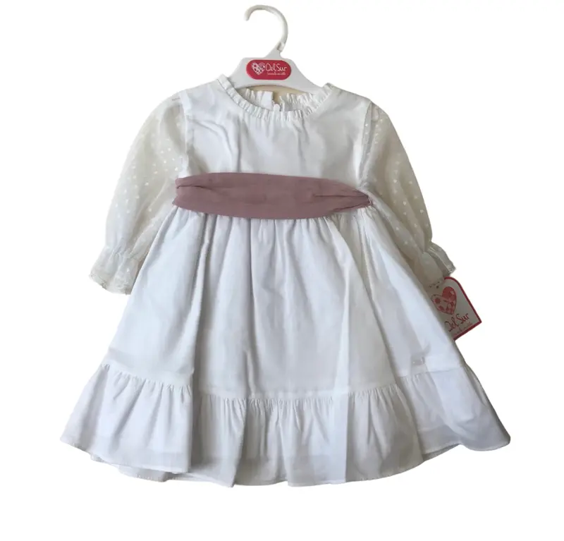 Del sur abito maniche in tulle m/l