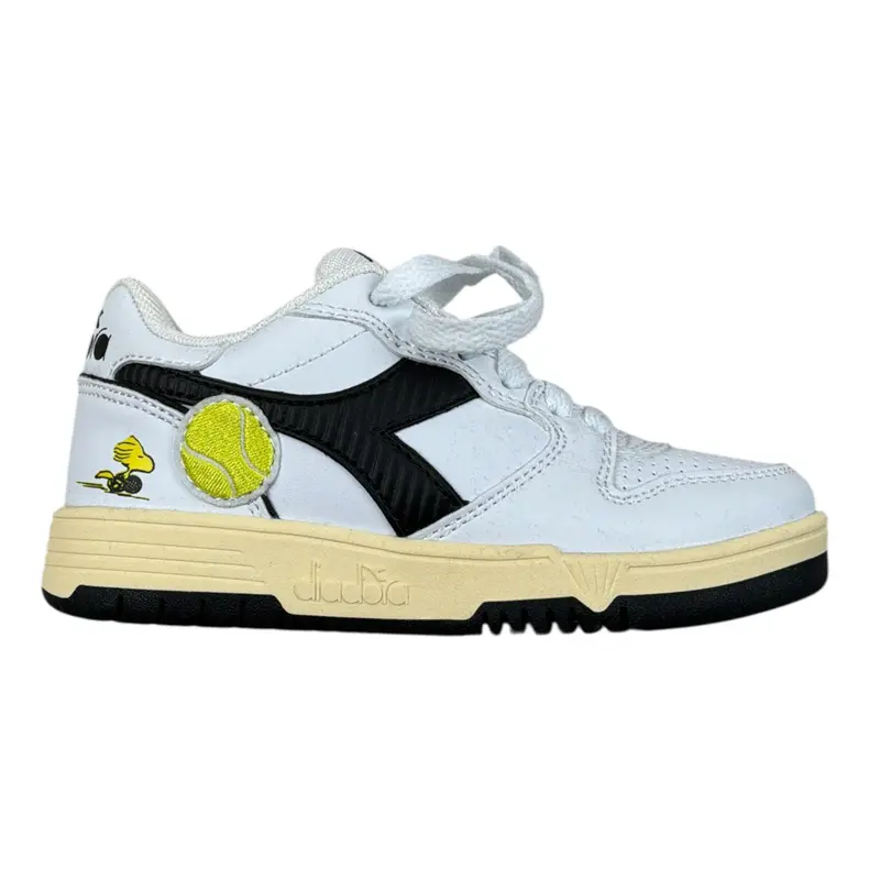 Diadora Sneakers tinta unita con Lacci Bianco per Bambino