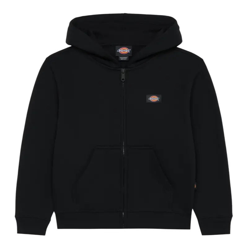 Dickies Felpa con Zip E Cappuccio tinta unita Nero per Bambino