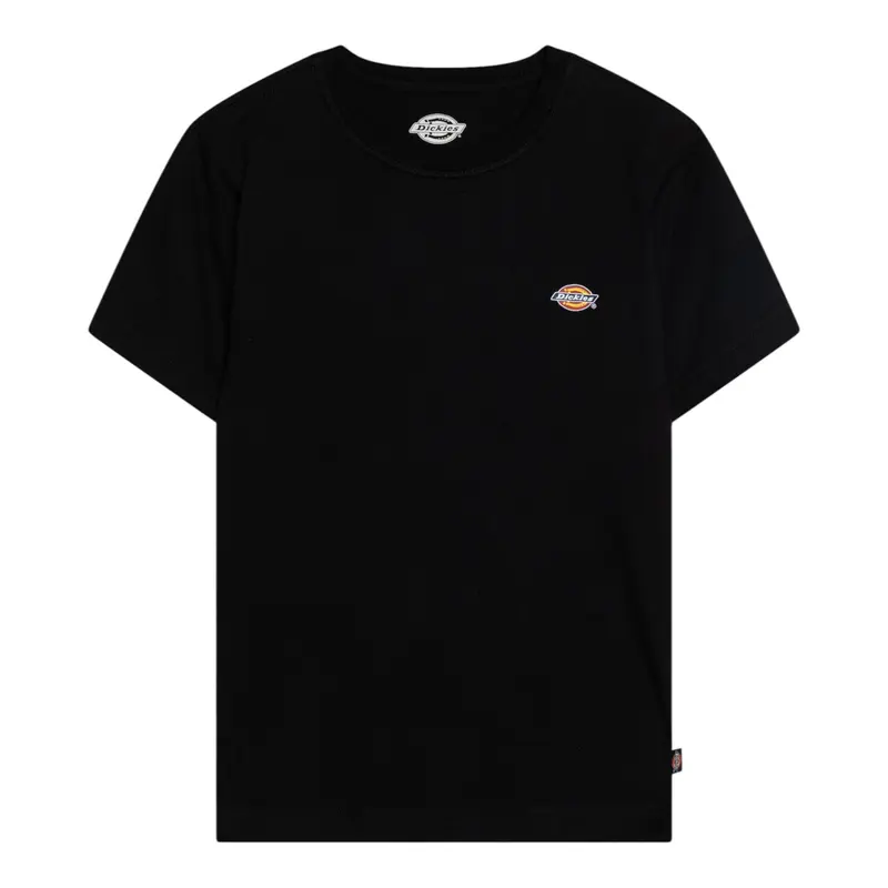 Dickies T-Shirt Girocollo tinta unita con Logo Nero per Bambino