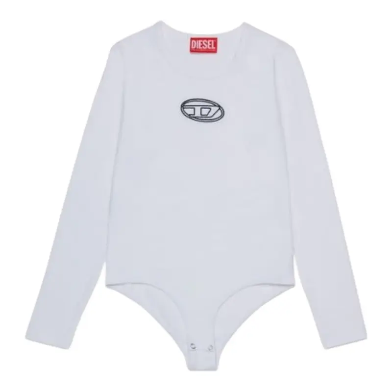 Diesel Body Tinta Uinita con Logo Bianco per Bambina