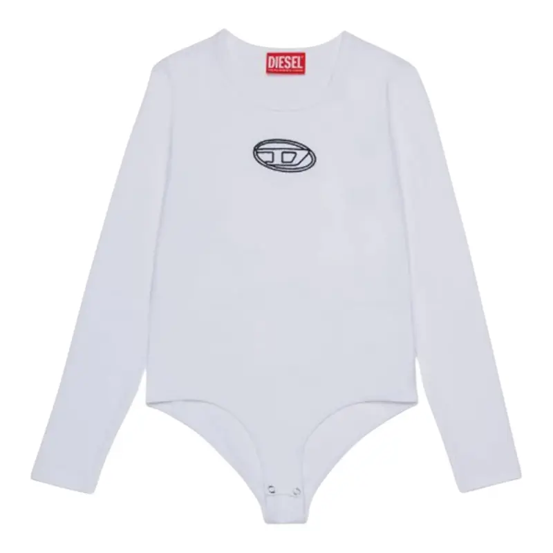 Diesel Body Tinta Uinita con Logo Bianco per Bambina