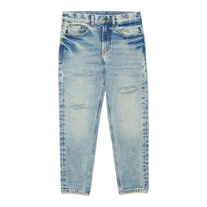 Diesel Jeans tinta unita con Girovita Regolabile Azzurro per Bambino