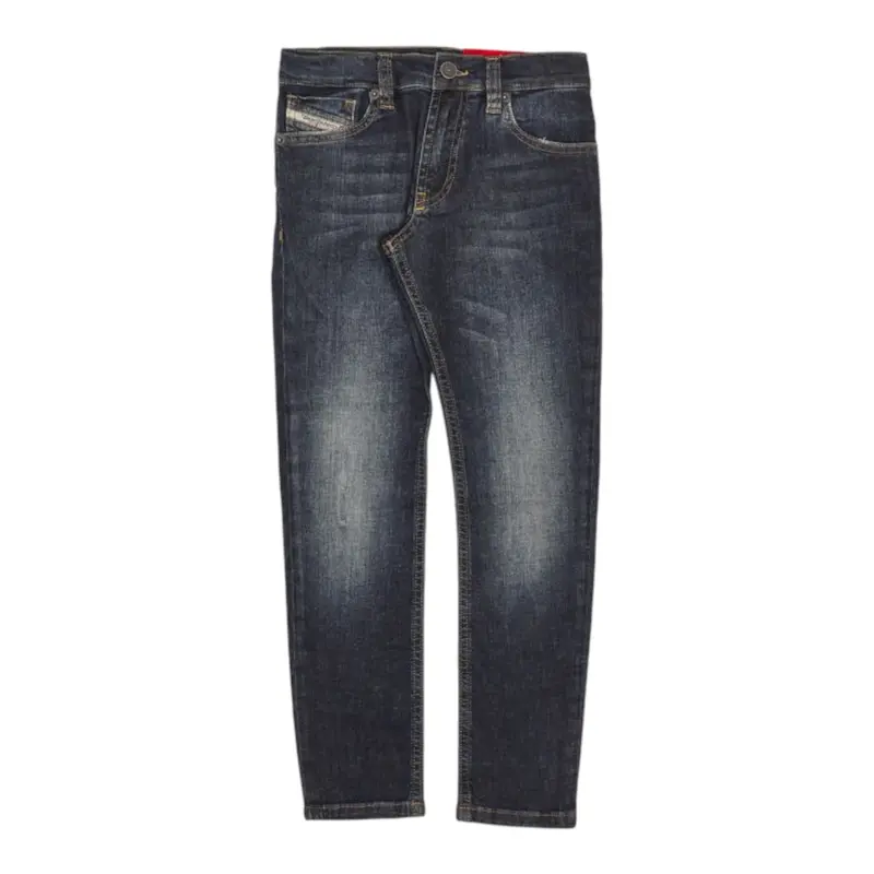 Diesel Jeans tinta unita con Girovita Regolabile Blu per Bambino