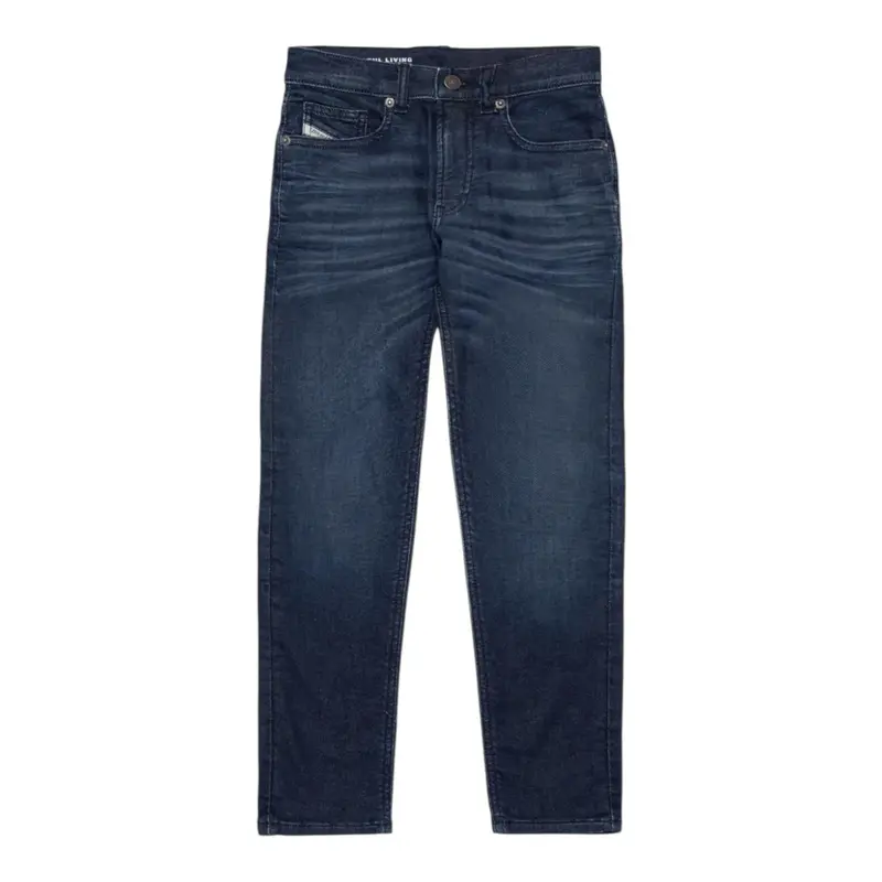 Diesel Jeans tinta unita con Girovita Regolabile Blu per Bambino
