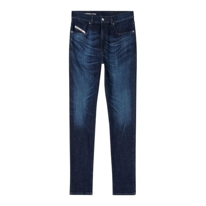 Diesel Jeans tinta unita con Girovita Regolabile Blu per Bambino