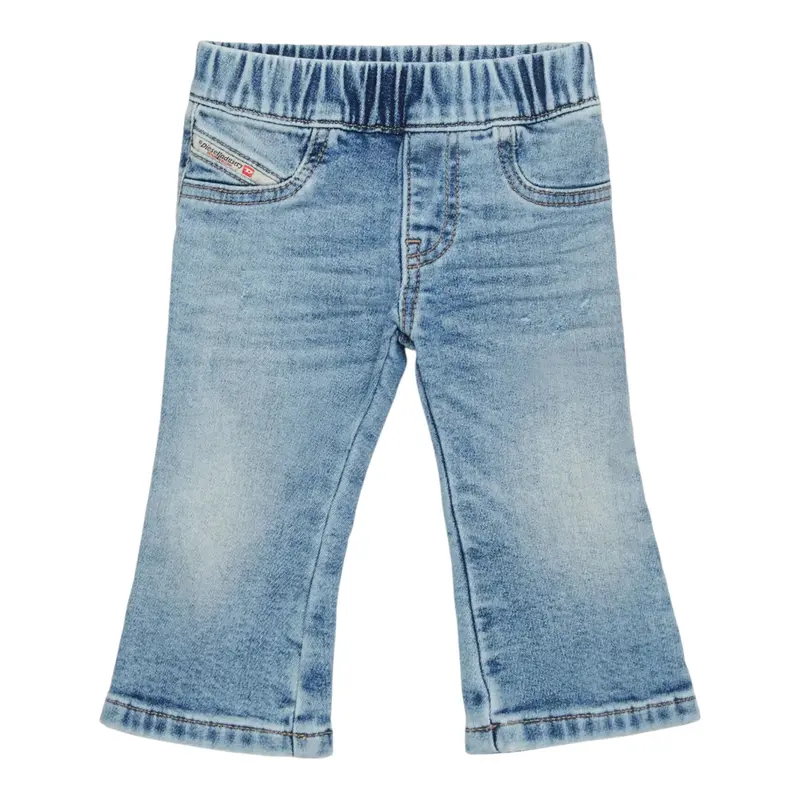 Diesel Jeans tinta unita Modello Zampa Azzurro per Neonata