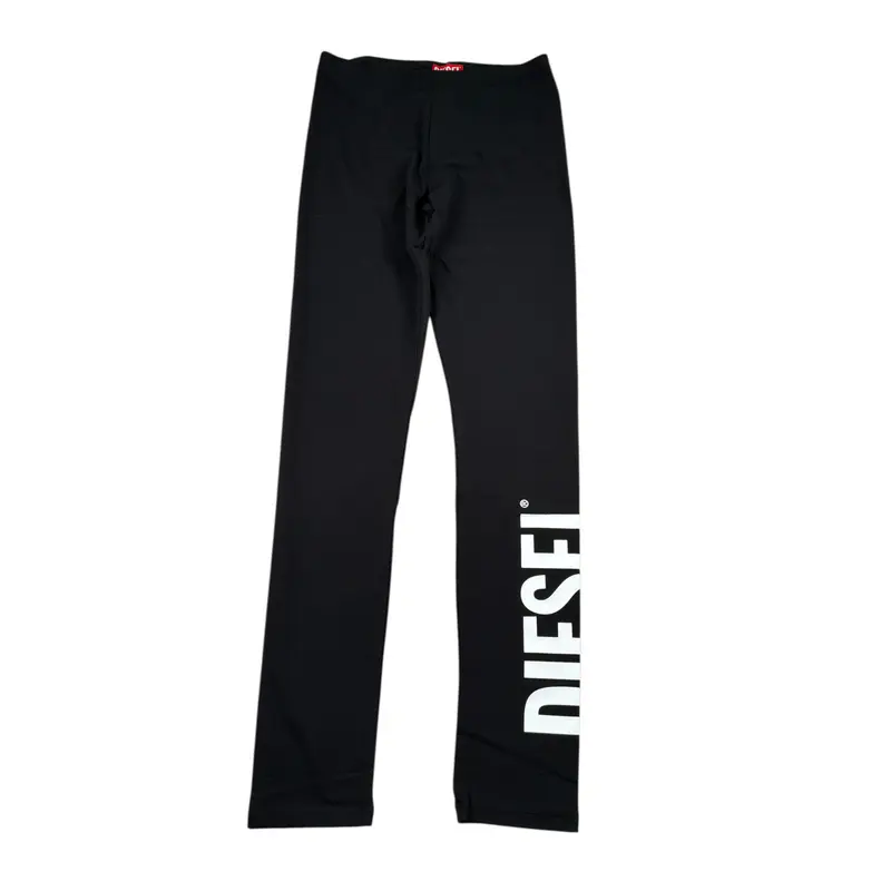 Diesel Leggins tinta unita con Stampa Nero per Bambina