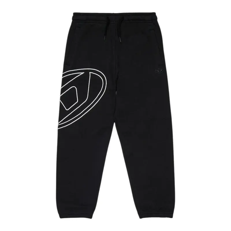 Diesel Pantalone Modello Tuta Tinta Uinita con Logo Nero per Bambina