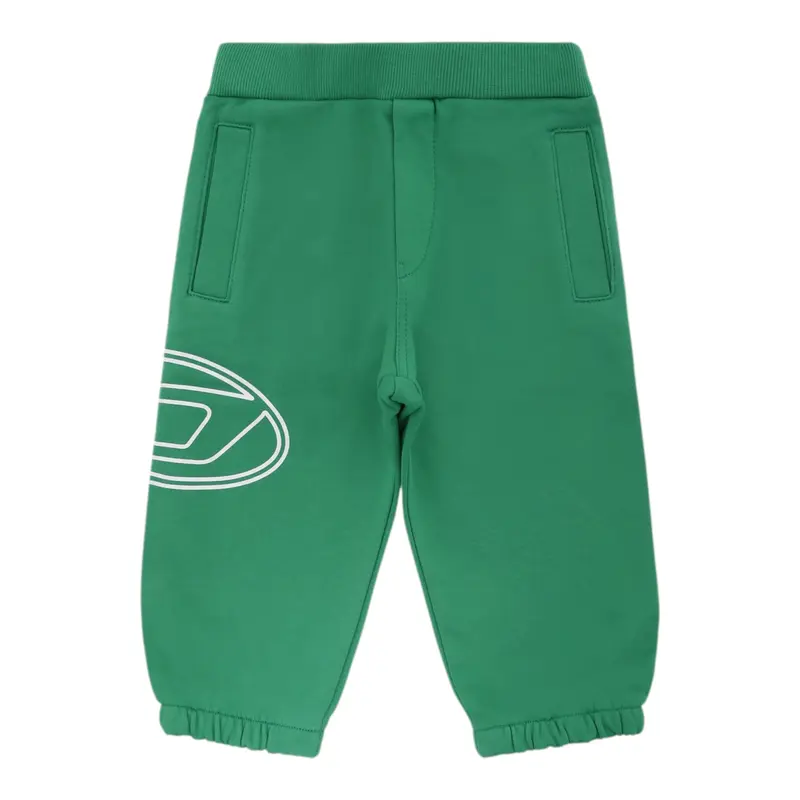 Diesel Pantalone Modello Tuta tinta unita Verde per Neonato