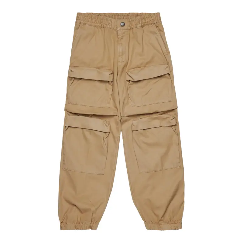 Diesel Pantalone tinta unita con Elastico In Vita Beige per Bambino