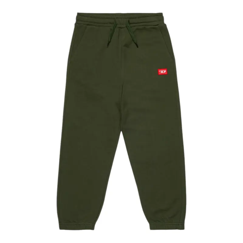 Diesel Pantalone Tuta tinta unita con Logo Verde per Bambino