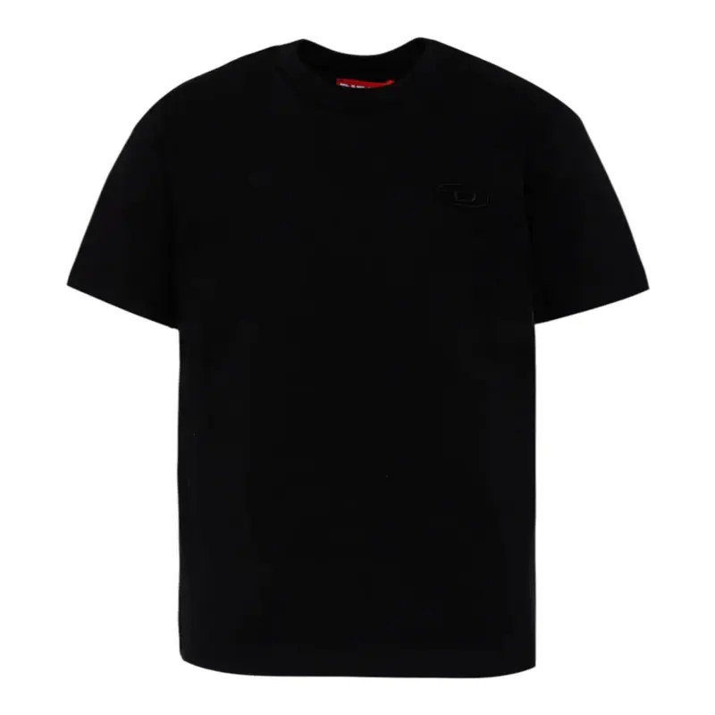 Diesel T-Shirt tinta unita con Stampa Nero per Bambino