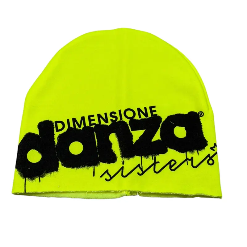 Dimensione Danza Cappello tinta unita con Logo Giallo Fluo per Bambina
