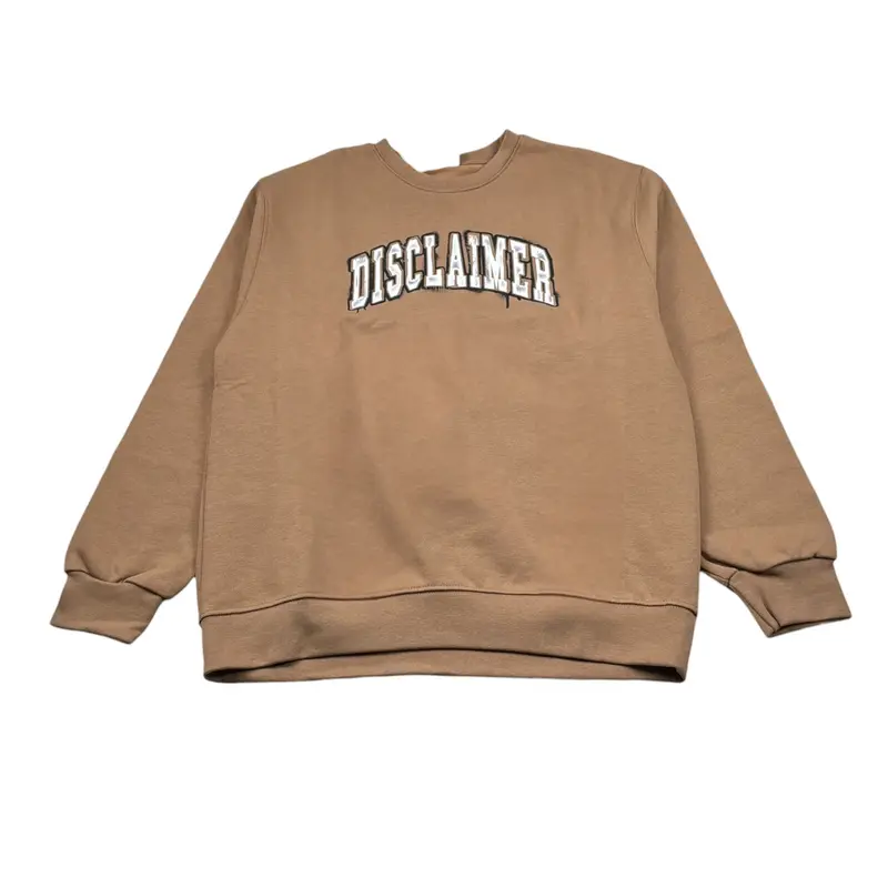 Disclaimer Felpa Chiusa con Cappuccio tinta unita con Logo Cammello per Bambino
