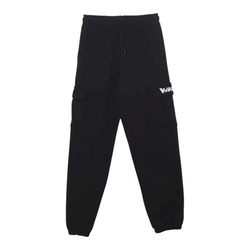 Disclaimer Pantalone Tuta tinta unita con Logo Nero per Bambino