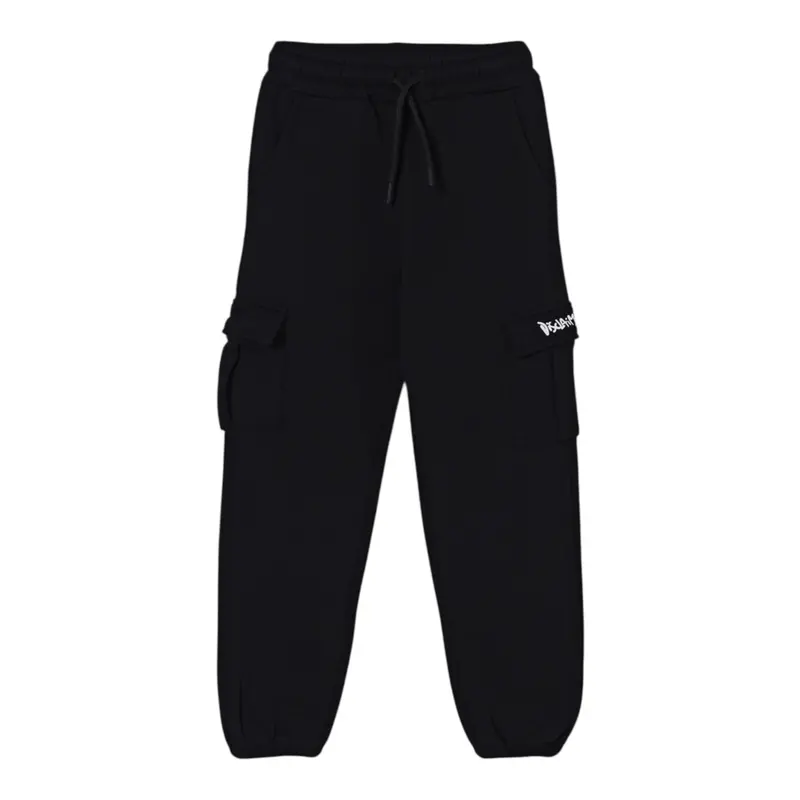 Disclaimer Pantalone Tuta tinta unita con Logo Nero per Bambino
