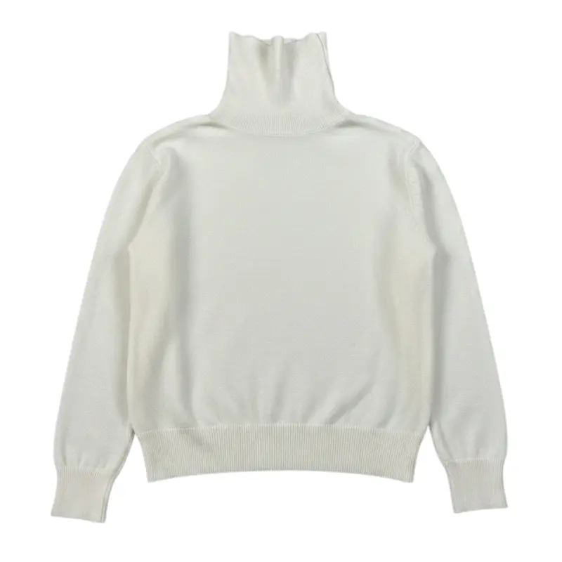 Dixie Maglia Collo Alto tinta unita Panna per Bambina