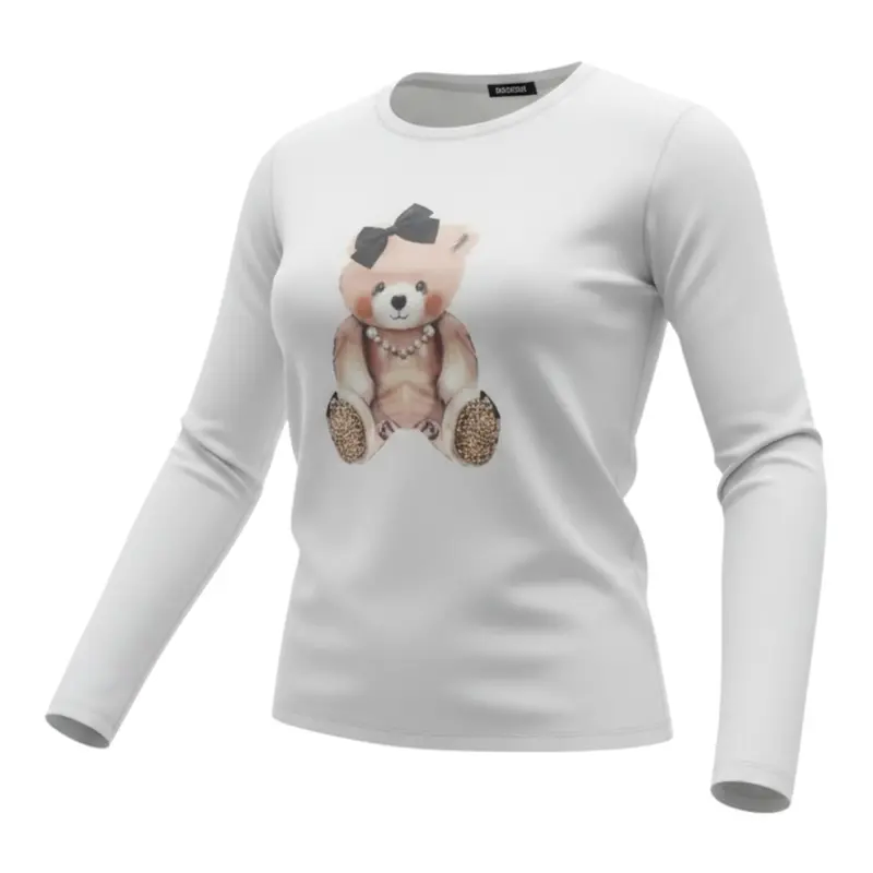 Dixie Shirt tinta unita con Stampa Bianco per Bambina