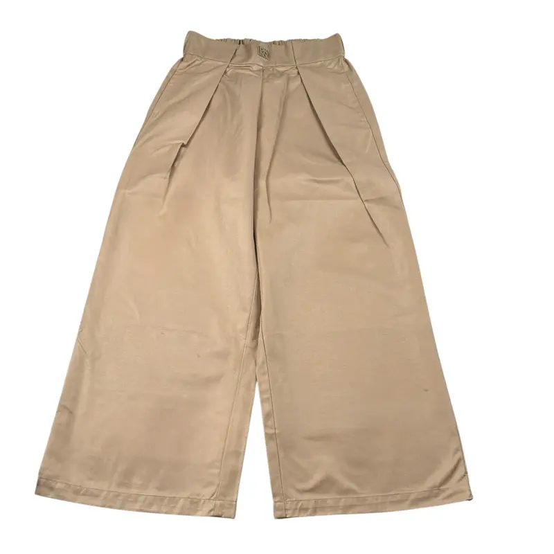 Dkny Pantalone tinta unita Modello Palazzo Beige per Bambina