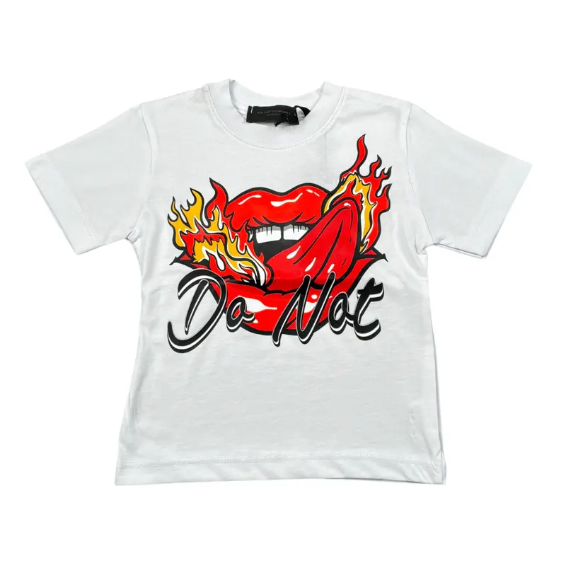 Do Not Conform T-Shirt Girocollo tinta unita con Stampa Bianco per Neonato
