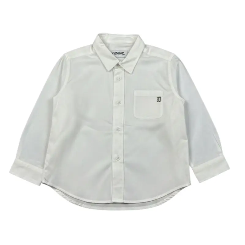 Dondup Camicia Manica Lunga tinta unita Bianco per Neonato