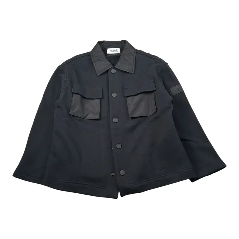 Dondup Camicia tinta unita con Bottoni Nero per Bambino