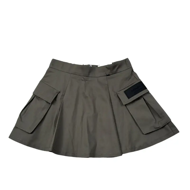 Dondup Gonna tinta unita con Elastico In Vita Verde per Bambina