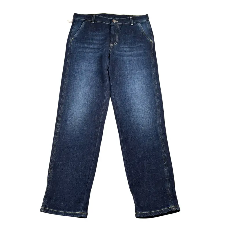 Dondup Jeans tinta unita con Tasche Blu per Bambino