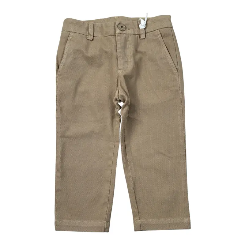 Dondup Pantalone tinta unita con Girovita Regolabile Beige per Neonato
