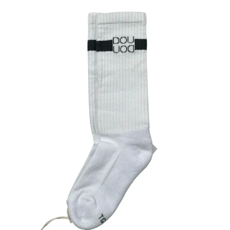 Dou Dou Calzini tinta unita con Logo Bianco per Bambina