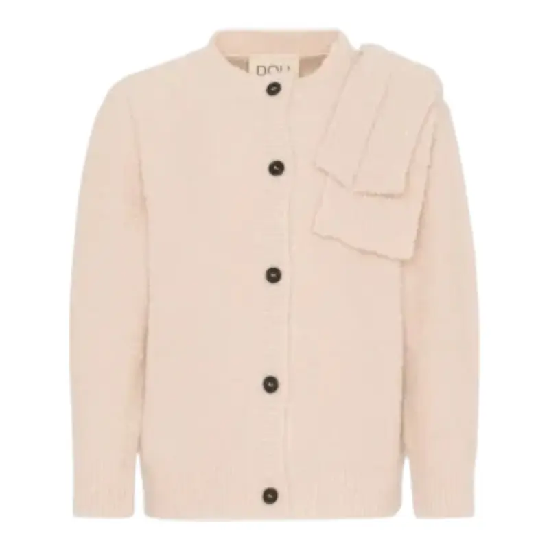 Dou Dou Cardigan tinta unita Beige per Bambina