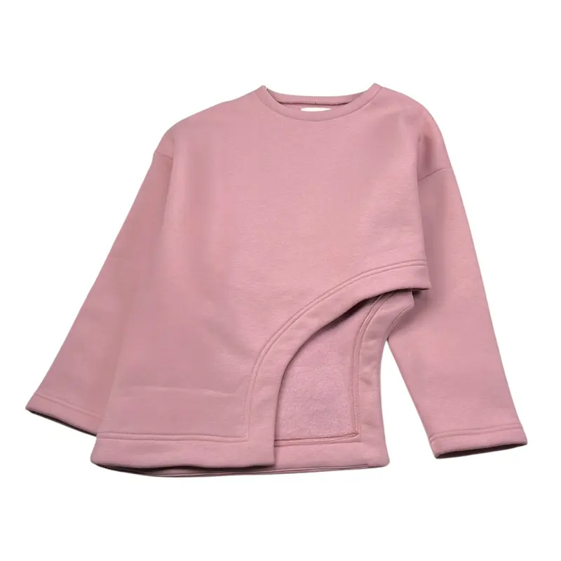 Dou Dou Felpa tinta unita Asimmetrica Rosa per Bambina