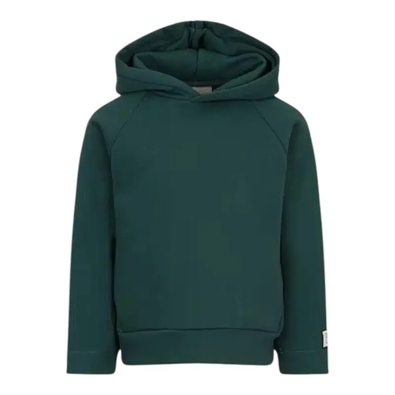 Dou Dou Felpa tinta unita con Cappuccio Verde per Bambino